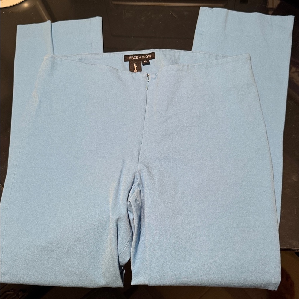 Peace of Cloth Bright “Carolina” Skies Blue Pants with light stretch for shape